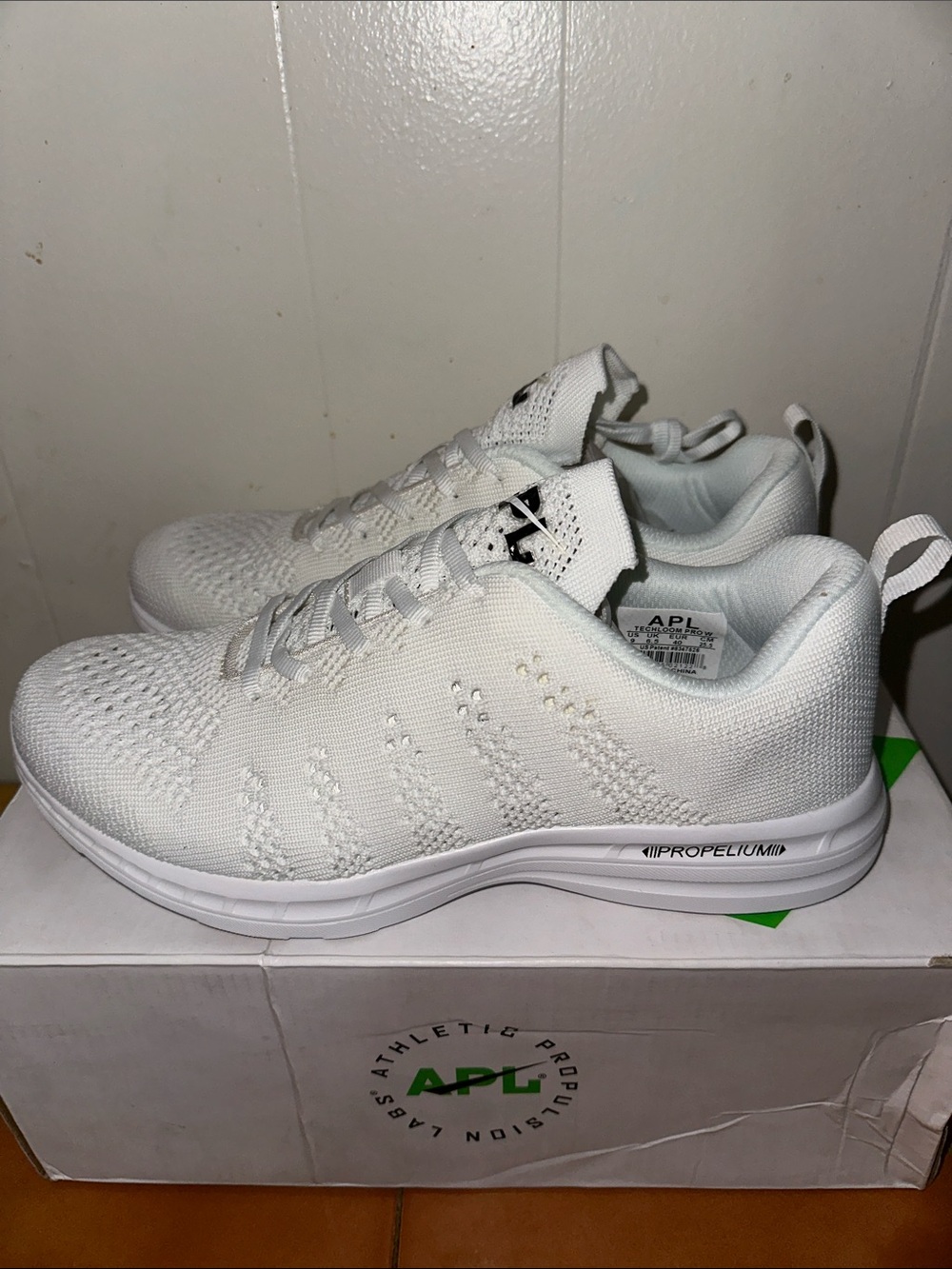 APL All-White Knit Running Sneakers